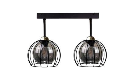 Lampa sufitowa nowoczesna loftowa 2xE27 SOLO BLACK/GOLD-60943