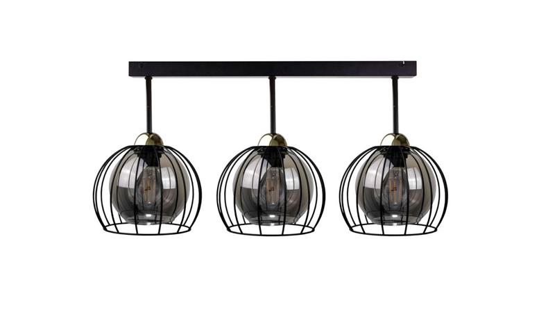Lampa sufitowa nowoczesna loftowa 3xE27 SOLO BLACK/GOLD-60945 Lampa sufitowa nowoczesna loftowa 3xE27 SOLO BLACK/GOLD-60945