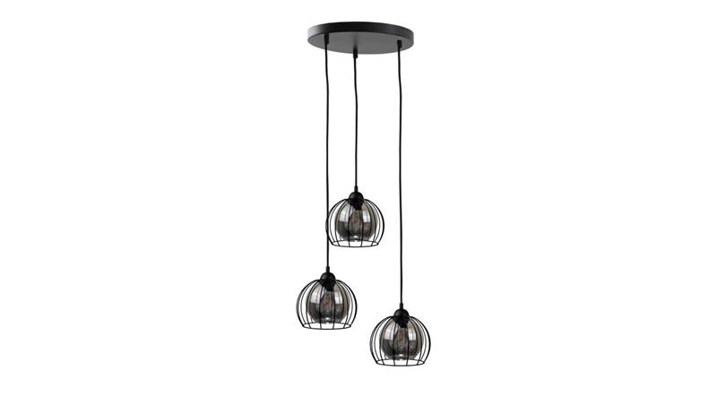 Lampa wisząca loftowa nowoczesna 3x E27 SOLO BLACK-60947