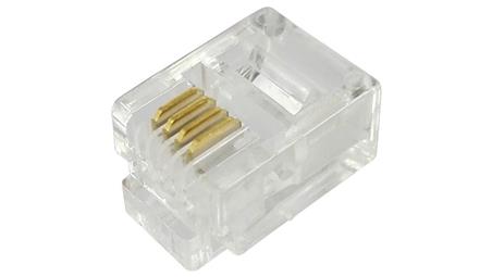 Wtyk telefoniczny RJ-11 6p4c /opak = 100szt/-33674