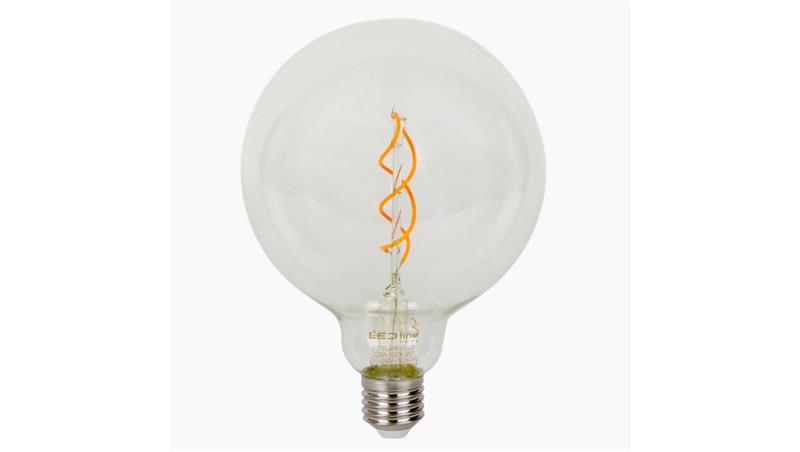 LED line PRIME żarówka LED E27 4W 1800K bardzo ciepła 230lm 220-240V FILAMENT G125 KULA RETRO EDISON VINTAGE ŚCIEMNIALNA 5 lat g