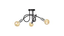 Lampa sufitowa nowoczesna 3xE27 RUMBA BLACK/SILVER-60958