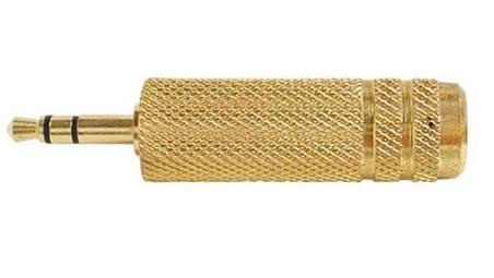 Redukcja wt.Jack 3,5/gn.Jack 6,3 stereo złote-33863