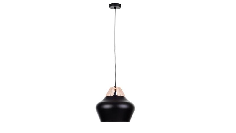 Lampa wisząca nowoczesna 1xE27 NEGRO WOOD NATURAL/BLACK-60984 Lampa wisząca nowoczesna 1xE27 NEGRO WOOD NATURAL/BLACK-60984
