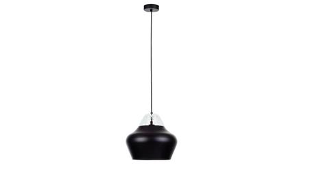 Lampa wisząca nowoczesna 1xE27 NEGRO WOOD WHITE/BLACK-60985