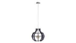Lampa wisząca nowoczesna drewno 1xE27 BENTO GREY-60989
