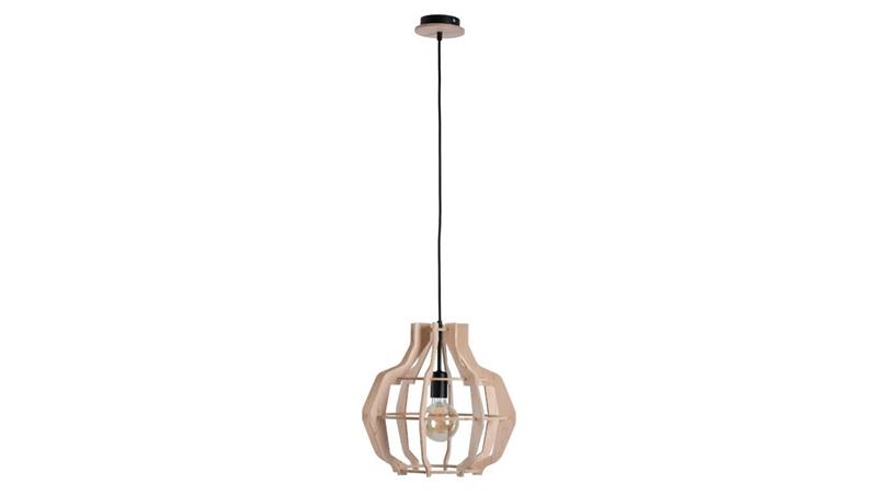 Lampa wisząca nowoczesna drewno 1xE27 BENTO NATURAL-60990
