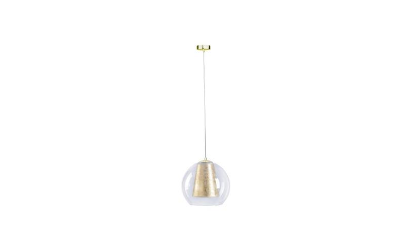 Lampa wisząca nowoczesna z abażurem 1xE27 KULA GOLD-61003