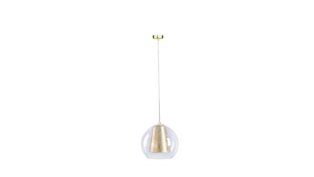 Lampa wisząca nowoczesna z abażurem 1xE27 KULA GOLD-61003