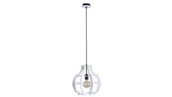 Lampa wisząca nowoczesna drewno 1xE27 BENTO WHITE-61004