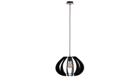 Lampa wisząca nowoczesna drewno 1xE27 NORA BLACK-61007