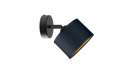 Kinkiet nowoczesny abażur spot 1xE27 FLOW BLACK-61010