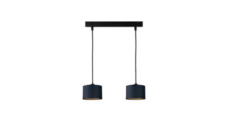 Lampa wisząca nowoczesna abażur 2xE27 FLOW BLACK-61011