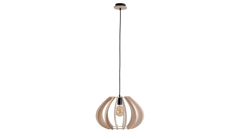 Lampa wisząca nowoczesna drewno 1xE27 NORA NATURAL-61014