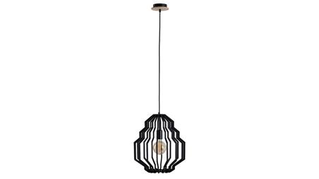 Lampa wisząca nowoczesna drewno 1xE27 RUFO BLACK-61017
