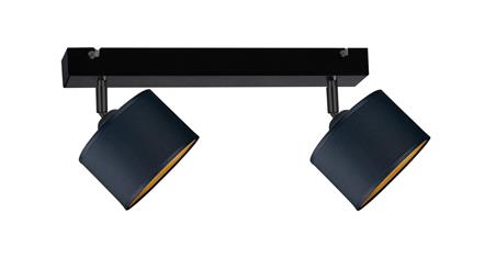 Spot nowoczesny abażur 2xE27 FLOW BLACK-61020