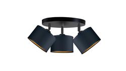Spot nowoczesny abażur 3x E27 FLOW BLACK-61021