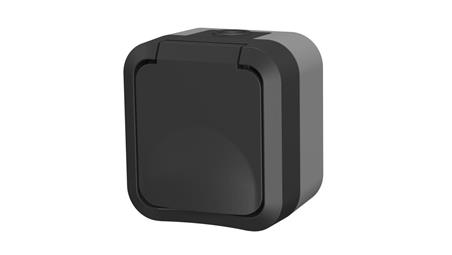 Gniazdo z uziemieniem pojedyncze natynkowe Aqua Pro IP55 szare / 60324-40772