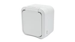 Gniazdo z uziemieniem pojedyncze natynkowe Aqua Pro IP55 białe / 60224-40873