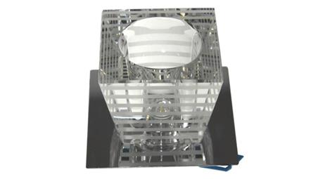 Downlight LED kryształ 25 1*3W biały zimny-53148