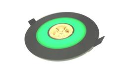 Downlight ARIES green 3*1W biały ciepły,srebrny --54227