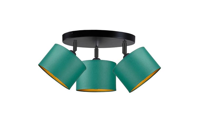 Spot nowoczesny abażur 3x E27 FLOW GREEN-61032
