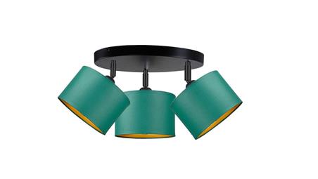 Spot nowoczesny abażur 3x E27 FLOW GREEN-61032