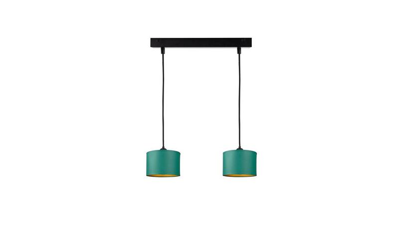 Lampa wisząca nowoczesna abażur 2xE27 FLOW GREEN-61041