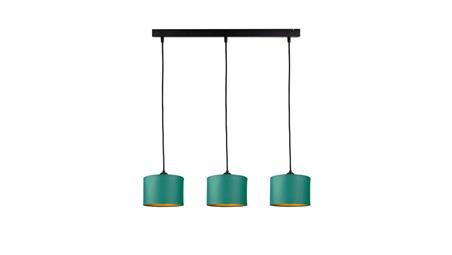 Lampa wisząca nowoczesna abażur 3xE27 FLOW GREEN-61043