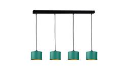 Lampa wisząca nowoczesna abażur 4xE27 FLOW GREEN-61047