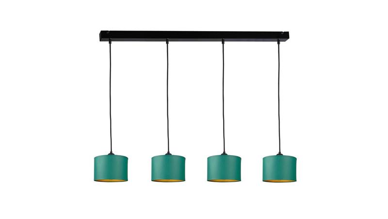 Lampa wisząca nowoczesna abażur 4xE27 FLOW GREEN-61047 Lampa wisząca nowoczesna abażur 4xE27 FLOW GREEN-61047