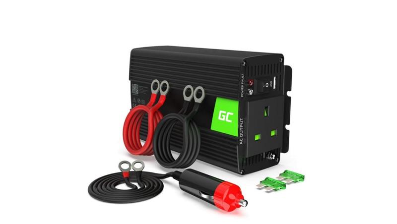 Przetwornica napięcia Inwerter Green Cell 24V na 230V 300W/600W Modyfikowana sinusoida UK PLUG-13185 Przetwornica napięcia Inwerter Green Cell 24V na 230V 300W/600W Modyfikowana sinusoida UK PLUG-13185