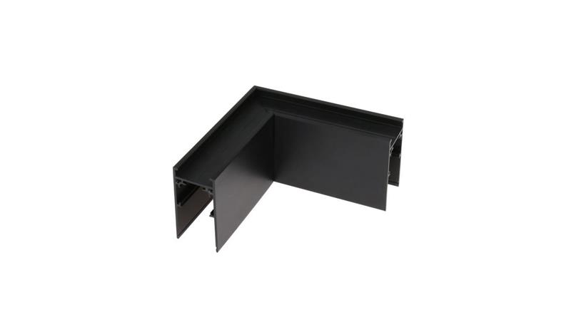 Łącznik L poziomy sufitowy do szynoprzewodów magnetyczncych czarny system SHIFT WLD+40021 Spectrum-56452