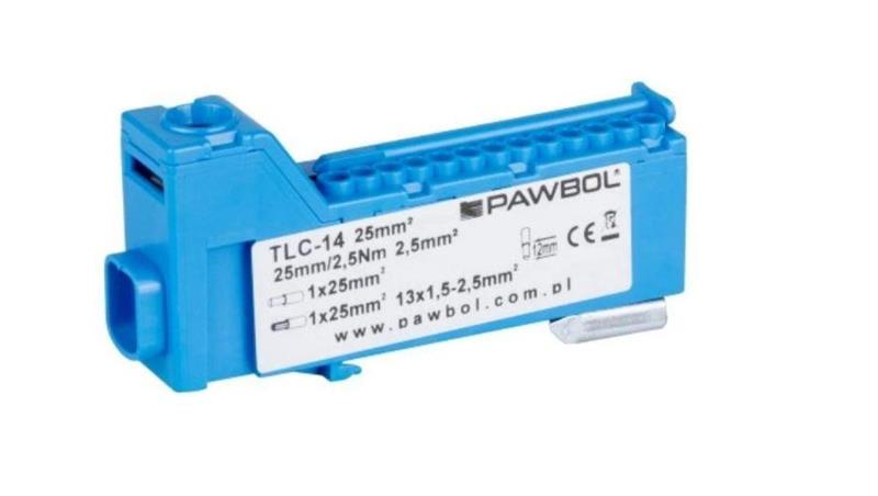 Listwa zaciskowa bezgwintowa LZB 14/N niebieska /8-67937