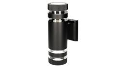 Lampa elewacyjna SIERRAS kinkiet dwukierunkowy 2xE27 okrągła kolor czarny MK MEGAKABEL-54705