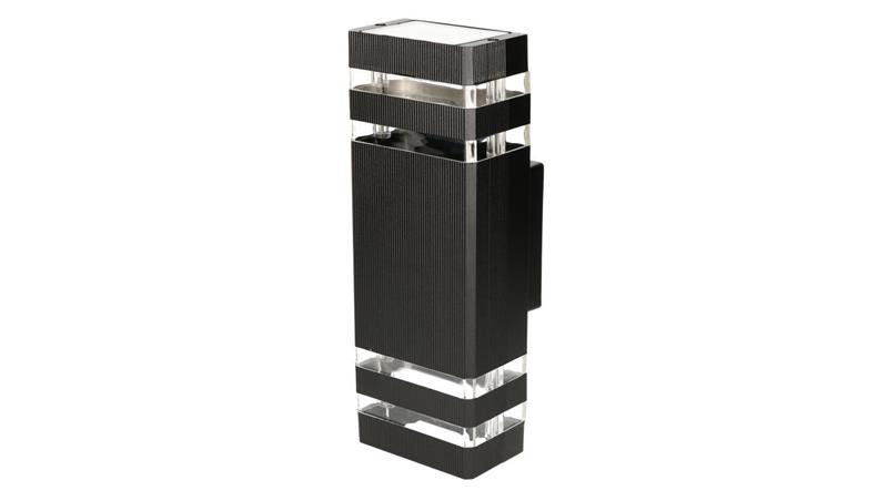 Lampa elewacyjna RIOS kinkiet dwukierunkowy 2xE27 prostokąt kolor czarny MK MEGAKABEL-54359