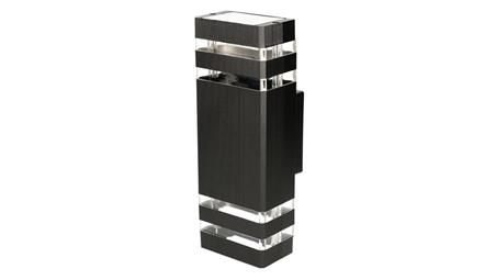 Lampa elewacyjna RIOS kinkiet dwukierunkowy 2xE27 prostokąt kolor czarny MK MEGAKABEL-54359