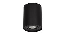 Lampa sufitowa HARYS O natynkowa oprawa punktowa nowoczesna TUBA okrągła GU10 czarna MK MEGAKABEL-63154
