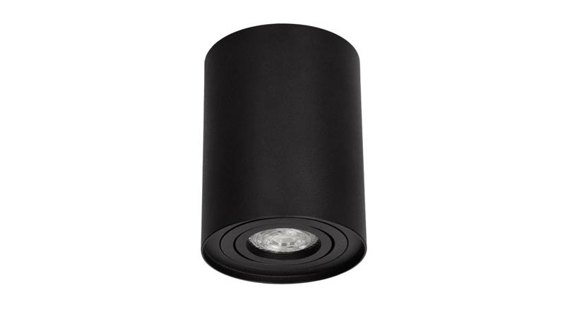 Lampa sufitowa HARYS O natynkowa oprawa punktowa nowoczesna TUBA okrągła GU10 czarna MK MEGAKABEL-63154 Lampa sufitowa HARYS O natynkowa oprawa punktowa nowoczesna TUBA okrągła GU10 czarna MK MEGAKABEL-63154