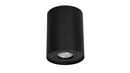 Lampa sufitowa HARYS O natynkowa oprawa punktowa nowoczesna TUBA okrągła GU10 czarna MK MEGAKABEL-63154