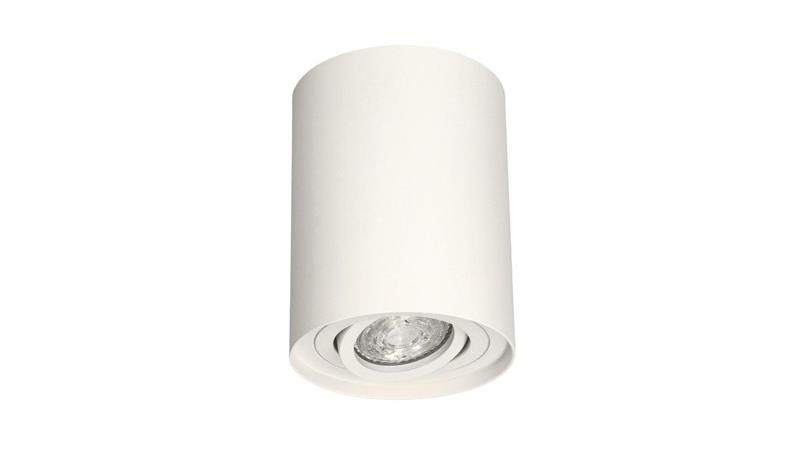 Lampa sufitowa HARYS O natynkowa oprawa punktowa nowoczesna TUBA okrągła GU10 biała MK MEGAKABEL-63155