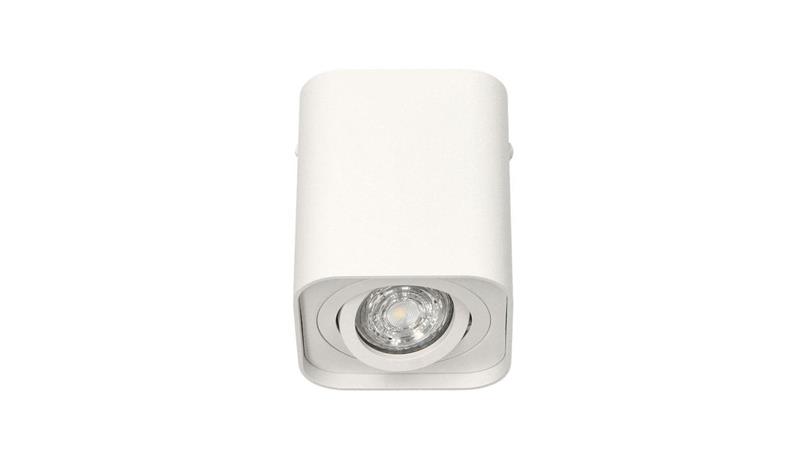 Lampa sufitowa HARYS K natynkowa oprawa punktowa nowoczesna TUBA kwadratowa GU10 biała MK MEGAKABEL-63156