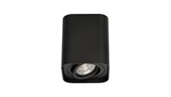 Lampa sufitowa HARYS K natynkowa oprawa punktowa nowoczesna TUBA kwadratowa GU10 czarna MK MEGAKABEL-63157
