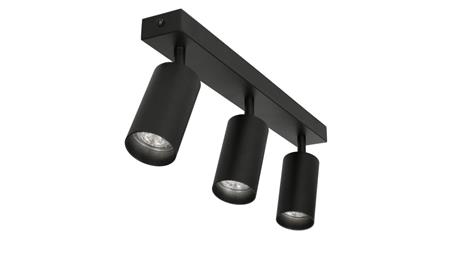 Lampa sufitowa EYES III reflektor plafon litwa 3xGU10 regulowane tuby kolor czarny MK MEGAKABEL-54248