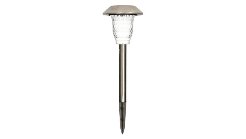 Lampa solarna ogrodowa CRYSTALS wbijana LED srebrna oświetelnie ścieżki CPD-002 MK MEGAKABEL-54733