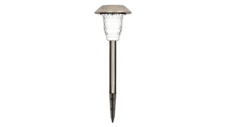 Lampa solarna ogrodowa CRYSTALS wbijana LED srebrna oświetelnie ścieżki CPD-002 MK MEGAKABEL-54733