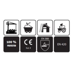 Rękawice poliestrowe LATEX H 10" Stalco Perfect