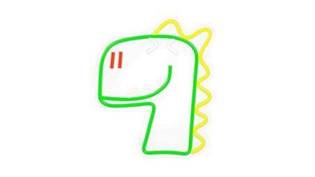 Neon PLEXI LED JURASSIC DINO zielony FLNJ02 Forever Light-60310