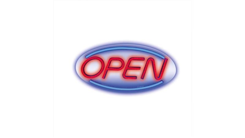 Neon PLEXI LED OPEN niebieski czerwony FPNE04X Forever Light-60314