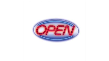 Neon PLEXI LED OPEN niebieski czerwony FPNE04X Forever Light-60314